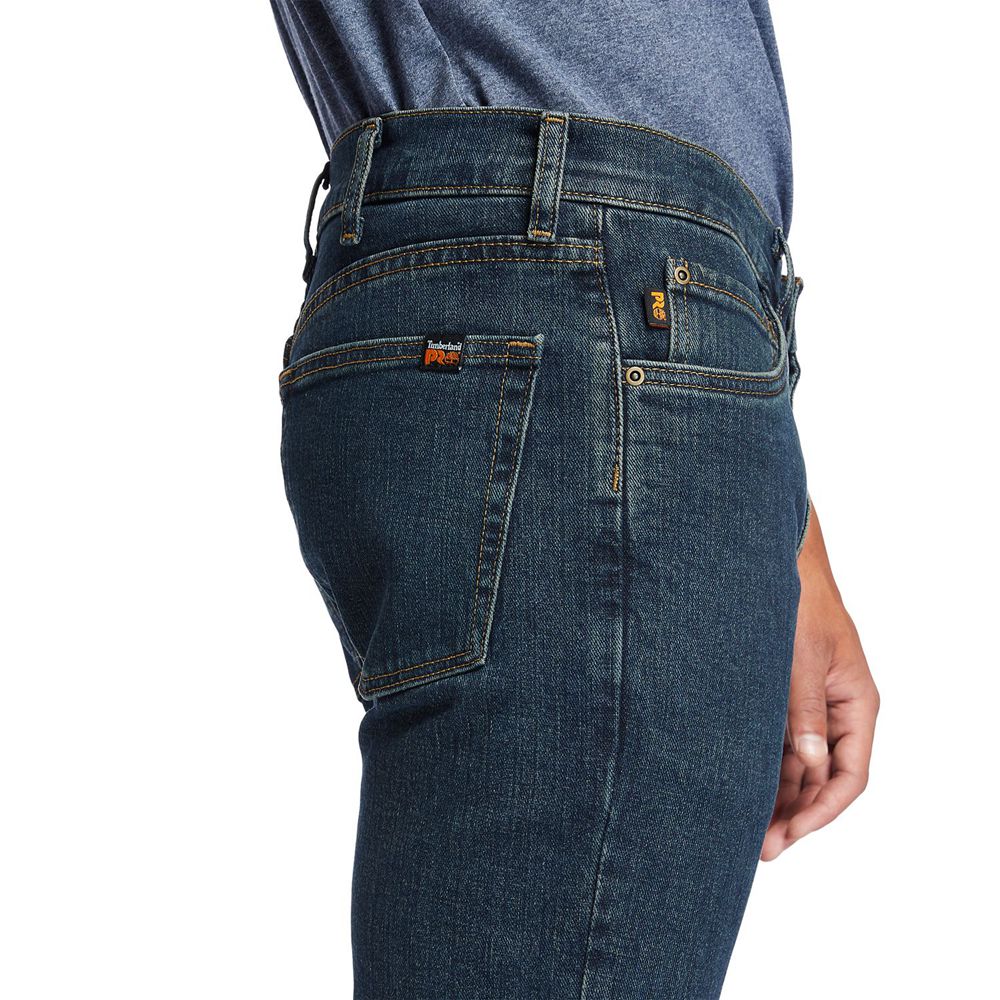 Pantalones Timberland Hombre Pro® Grit-N-Grind Modern Fit Flex Denim Work Azul Marino - Chile RWX-12